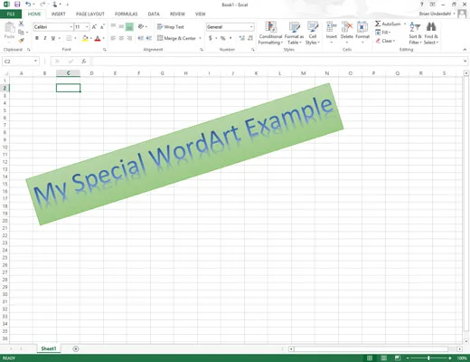 Como adicionar WordArt no Excel 2013
