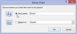 Como mover gráficos dinâmicos para planilhas separadas no Excel 2013