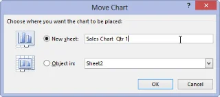 Como mover gráficos dinâmicos para planilhas separadas no Excel 2013