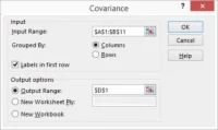 So verwenden Sie das Kovarianzanalysetool in Excel
