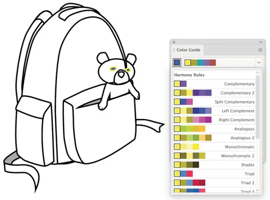 Guides de couleurs et thèmes de couleurs Illustrator CC