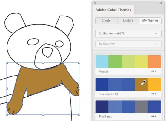 Guides de couleurs et thèmes de couleurs Illustrator CC