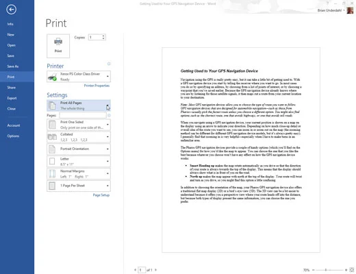 So drucken Sie Kommentare in Word 2013