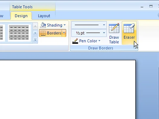 Wie man Tabellenzellen in Word 2007 zusammenführt und teilt
