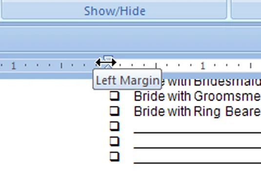 So verwenden Sie den linken Tabstopp in Word 2007