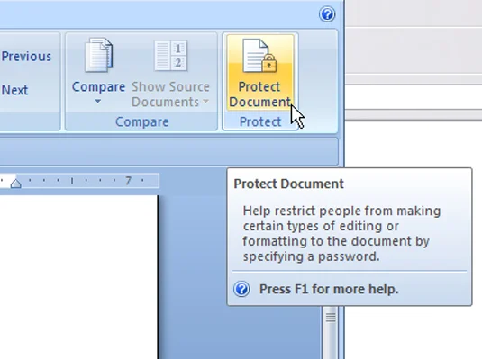 So schützen Sie ein Word 2007-Dokument