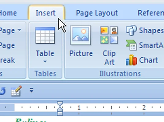 Como navegar na faixa de opções do Word 2007