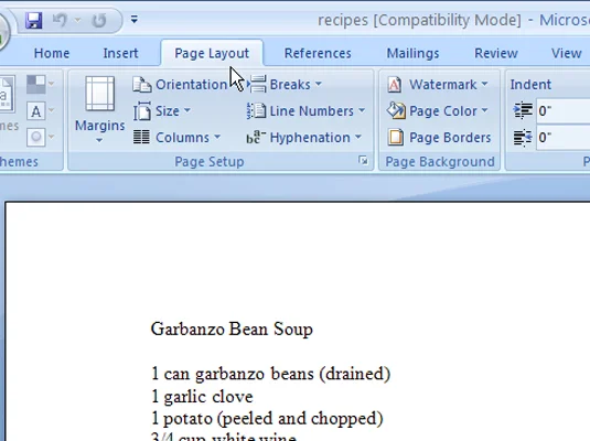 Como navegar na faixa de opções do Word 2007