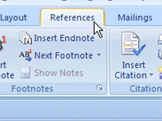 Como navegar na faixa de opções do Word 2007