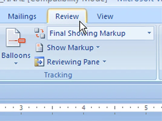 Como navegar na faixa de opções do Word 2007