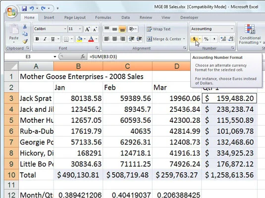 Exibindo Números no Excel 2007 como Moeda