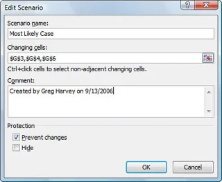 Avaliação de cenários com o Scenario Manager do Excel 2007