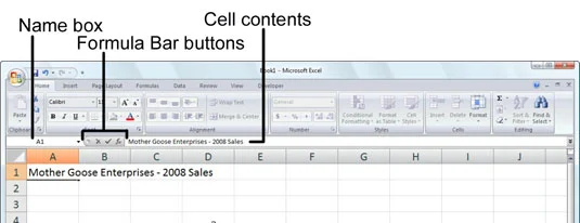 Herausfinden der Excel 2007-Formelleiste