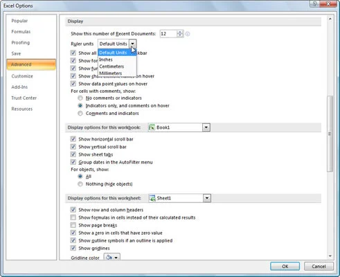 Arbeiten in der Seitenlayoutansicht von Excel 2007