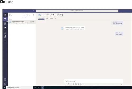So wechseln Sie von Microsoft Teams-Kanälen zu Chats