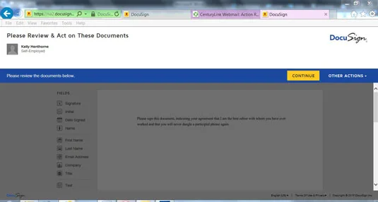 Como assinar um documento com DocuSign