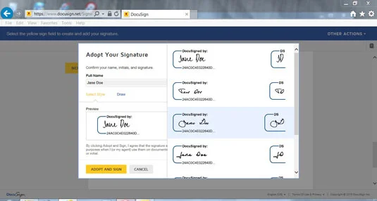 Como assinar um documento com DocuSign