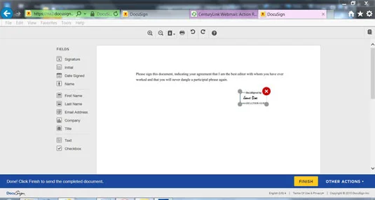 Como assinar um documento com DocuSign