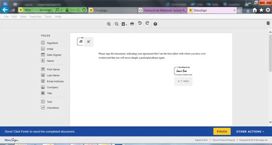 Como assinar um documento com DocuSign
