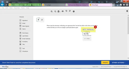 Como assinar um documento com DocuSign