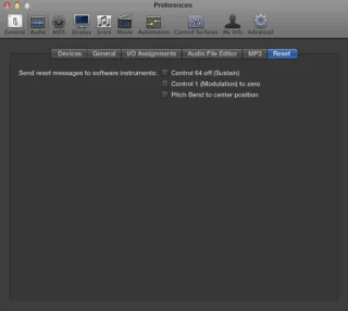 Audioeinstellungen in Logic Pro X