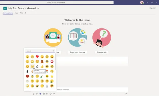 Envie mais do que texto ao conversar no Microsoft Teams