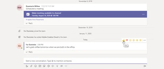 Envie mais do que texto ao conversar no Microsoft Teams