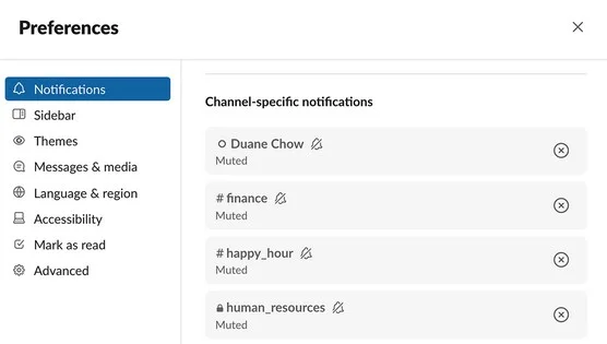 Como gerenciar notificações do Slack
