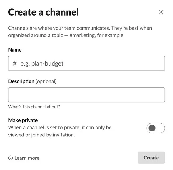 Como Criar Canais Slack Públicos e Privados