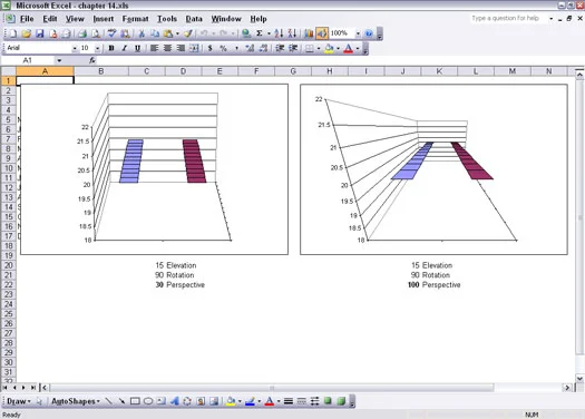 Drehen eines 3D-Excel-Diagramms