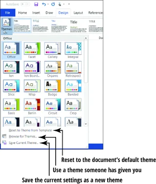 Arbeiten mit Office 2019-Designs