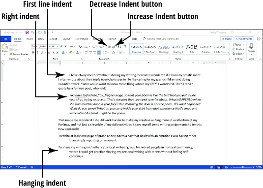 Como alinhar e recuar parágrafos no Word 2019