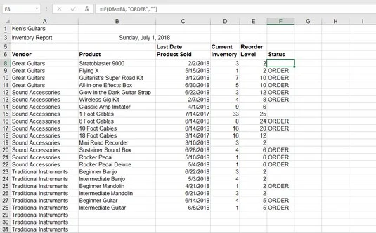 Verwenden der Excel-IF-Funktion: Testen unter einer Bedingung