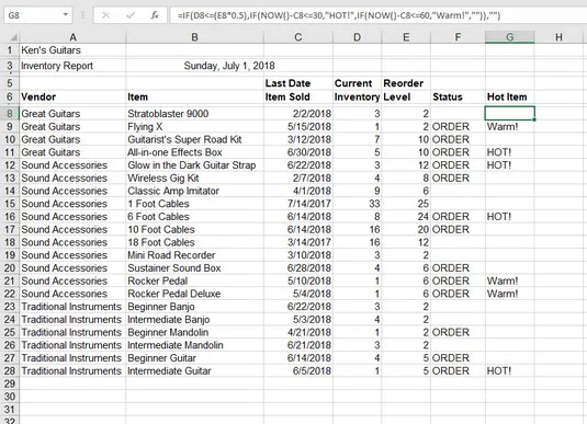 Usando a função Excel IF: Teste em uma condição