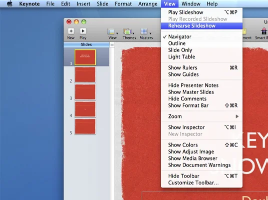 Utilisation de notes dans votre présentation Keynote