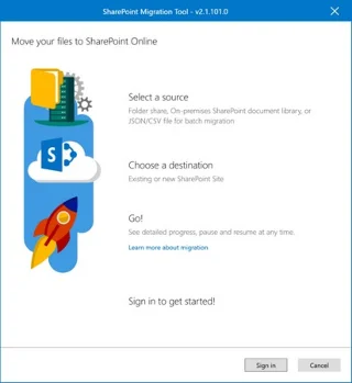 Migrieren von Dateien zu SharePoint Online mit dem SharePoint-Migrationstool von Microsoft