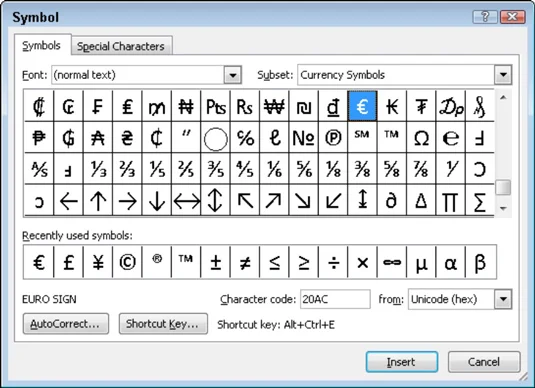Cómo insertar caracteres especiales y símbolos en Word 2010