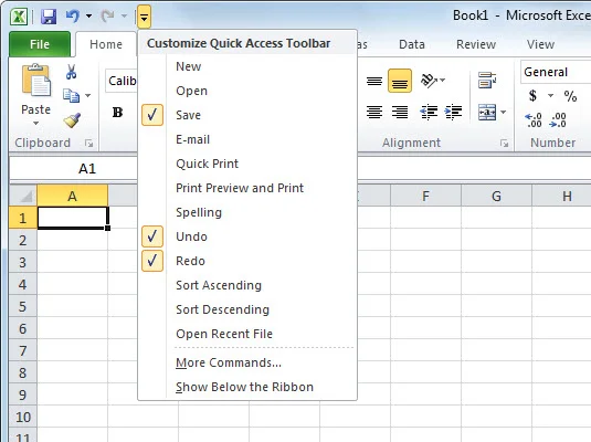 So passen Sie die Symbolleiste für den Schnellzugriff von Excel 2010 an