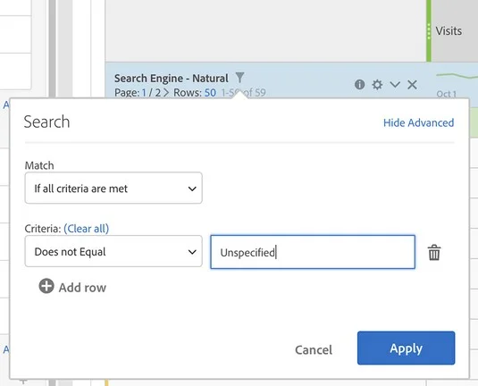 Adobe Analytics et données des moteurs de recherche