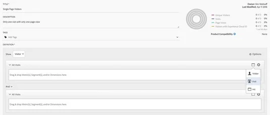 8 segments personnalisés Adobe Analytics