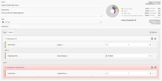 8 segments personnalisés Adobe Analytics