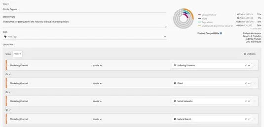 8 segments personnalisés Adobe Analytics