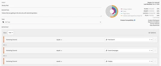 8 segments personnalisés Adobe Analytics