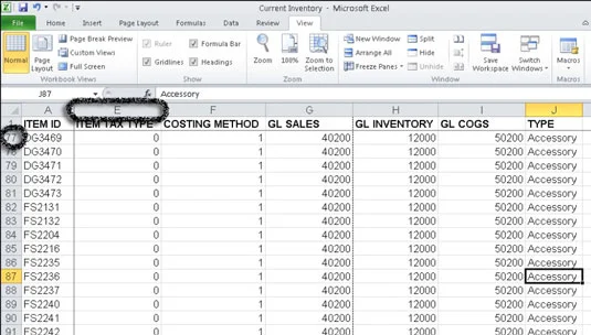 So fixieren Sie Bereiche in einem Excel 2010-Arbeitsblatt