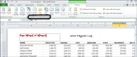 So erstellen Sie eine benutzerdefinierte Kopf- oder Fußzeile in Excel 2010