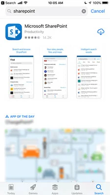 Die mobile SharePoint-App