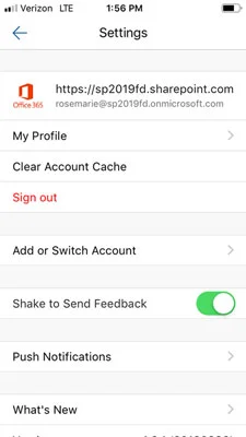 Die mobile SharePoint-App