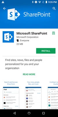 Die mobile SharePoint-App