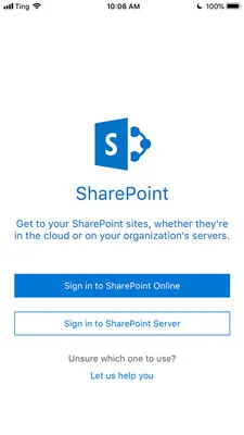 Die mobile SharePoint-App
