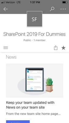 Die mobile SharePoint-App